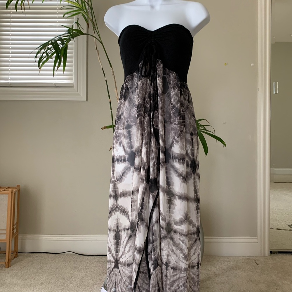 Strapless maxi dress cover up